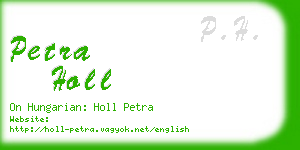 petra holl business card